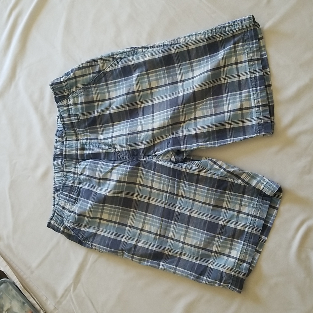 Blue Plaid Pull-On Shorts, Size 14H